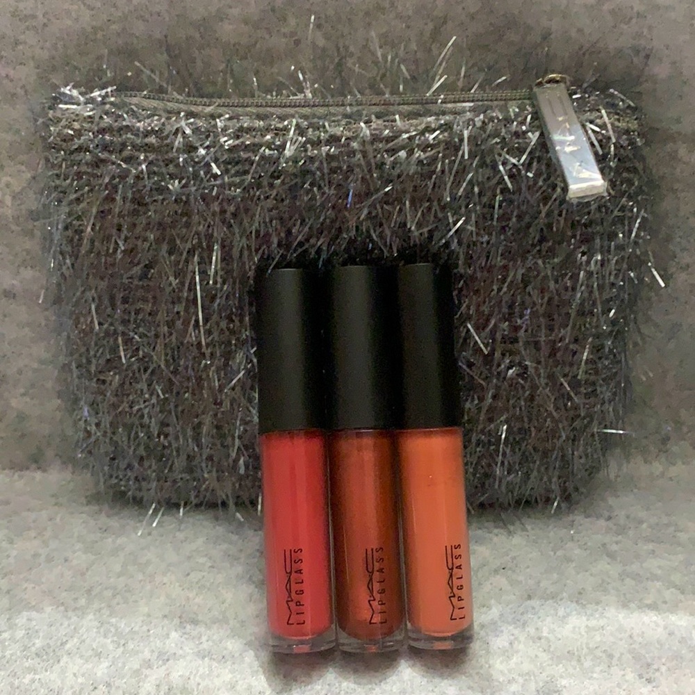 MAC Fireworked Like a Charm Mini Lipglass Kit NWT